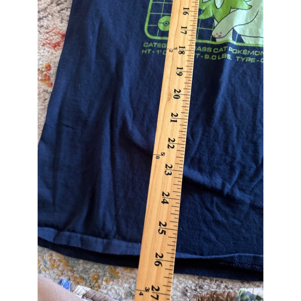 Pokemon Sprigatito Graphic T-Shirt Navy Blue Short Sleeve Mens Medium - Picture 6 of 6